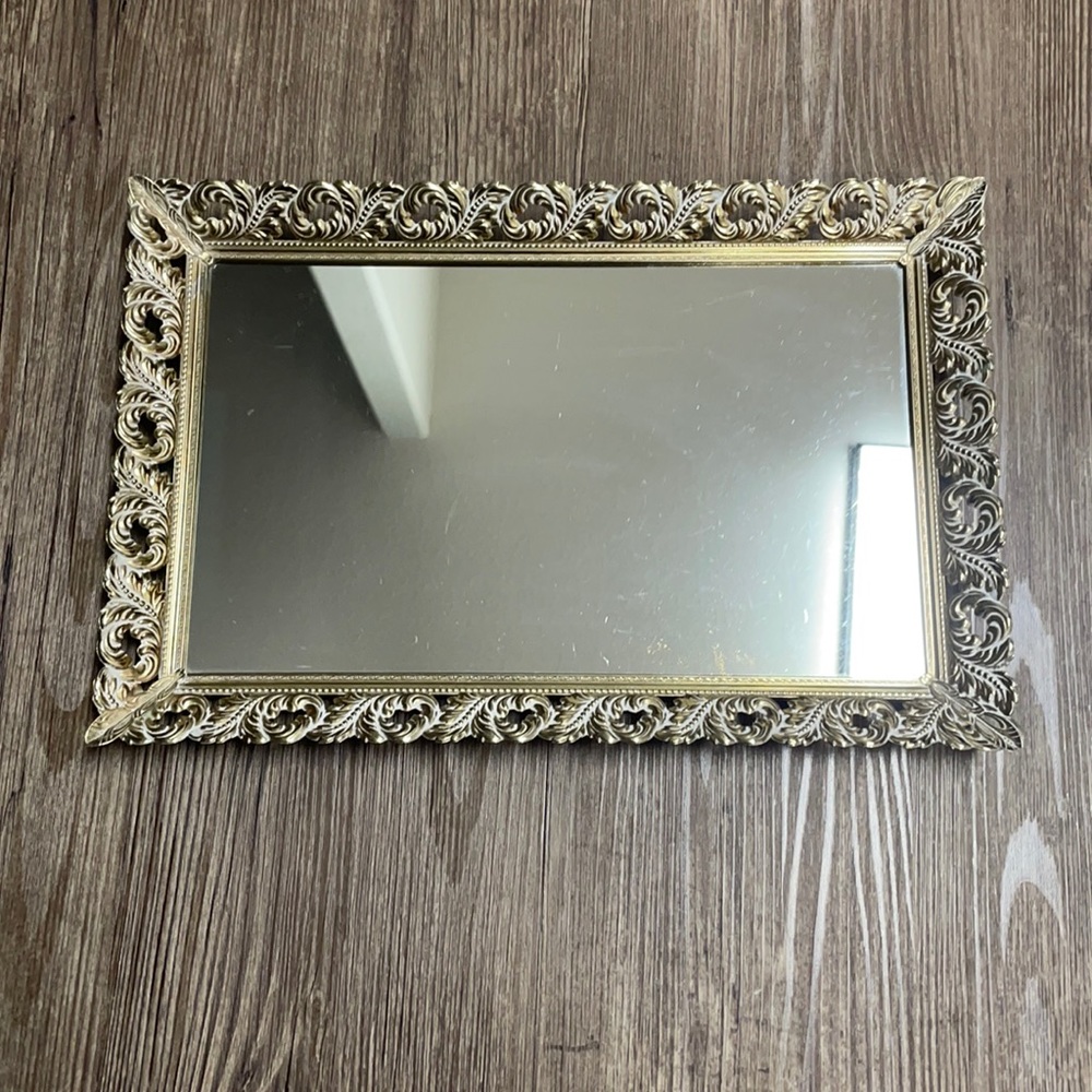 Vintage Mirrored Tray - Picture 1 of 5